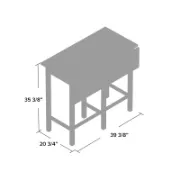Counter-Height Extendable Solid Wood Dining Table