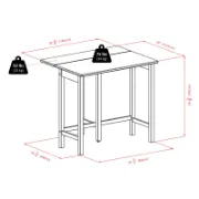 Counter-Height Extendable Solid Wood Dining Table