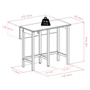 Counter-Height Extendable Solid Wood Dining Table