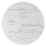 Round Artificial Marble Dining Table with Intercrossed Wooden Base