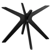 Round Artificial Marble Dining Table with Intercrossed Wooden Base