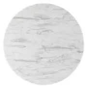 Round Artificial Marble Dining Table with Intercrossed Wooden Base