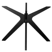 Round Artificial Marble Dining Table with Intercrossed Wooden Base
