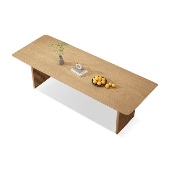 Rectangular Solid Pine Wood Dining Table