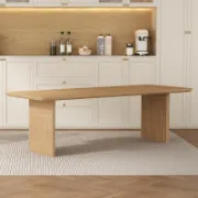 Rectangular Solid Pine Wood Dining Table