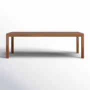 Rectangular Solid Walnut Wood Dining Table