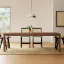 Rectangular Solid Walnut Wood Dining Table