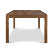 Rectangular Solid Walnut Wood Dining Table