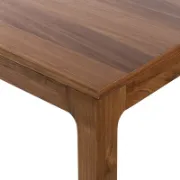 Rectangular Solid Walnut Wood Dining Table