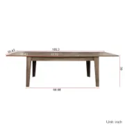 Extendable Dining Table with Woodgrain Design