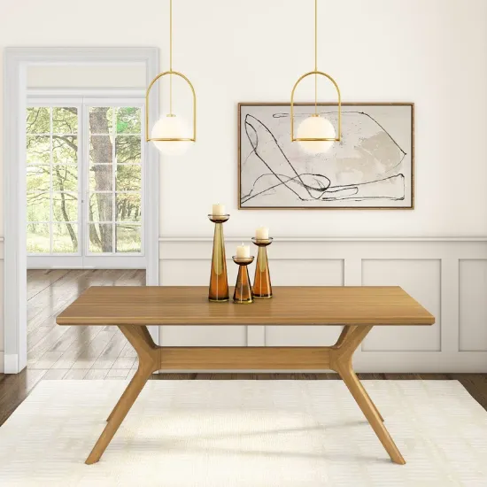 Cross Leg Rectangular Dining Table