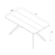 Cross Leg Rectangular Dining Table