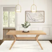 Cross Leg Rectangular Dining Table