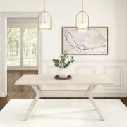 Cross Leg Rectangular Dining Table