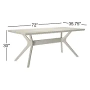 Cross Leg Rectangular Dining Table