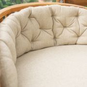 Curved Teak Outdoor Comfort Lounge Chair