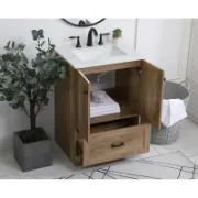 Single Bathroom Vanity with Engineered Marble Top