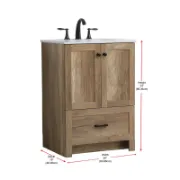 Single Bathroom Vanity with Engineered Marble Top