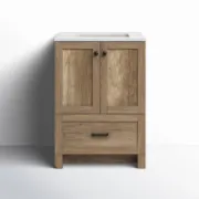 Single Bathroom Vanity with Engineered Marble Top