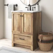 Single Bathroom Vanity with Engineered Marble Top