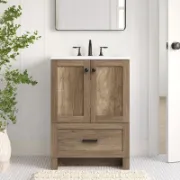 Single Bathroom Vanity with Engineered Marble Top