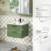 Single Bathroom Vanity with Ceramic Sink Top