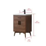 Single Bathroom Vanity with Ceramic Sink Top