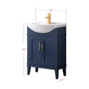 Single Bathroom Vanity with Ceramic Top