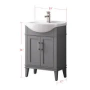 Single Bathroom Vanity with Ceramic Top