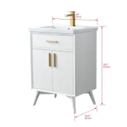 Single Bathroom Vanity with Ceramic Top