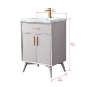 Single Bathroom Vanity with Ceramic Top