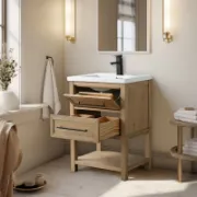 Single Bathroom Vanity with Ceramic Top