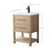 Single Bathroom Vanity with Ceramic Top