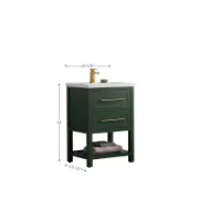 Single Bathroom Vanity with Ceramic Top