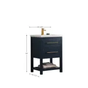 Single Bathroom Vanity with Ceramic Top