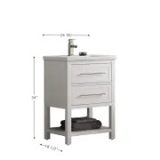 Single Bathroom Vanity with Ceramic Top