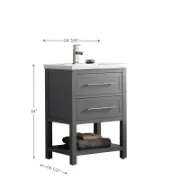 Single Bathroom Vanity with Ceramic Top