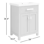 Single Bathroom Vanity with Ceramic Top