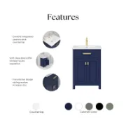 Single Bathroom Vanity with Ceramic Top