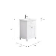 Single Bathroom Vanity with Ceramic Top