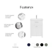 Single Bathroom Vanity with Ceramic Top