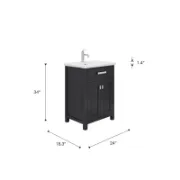 Single Bathroom Vanity with Ceramic Top