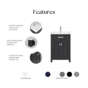 Single Bathroom Vanity with Ceramic Top