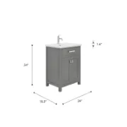 Single Bathroom Vanity with Ceramic Top