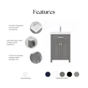 Single Bathroom Vanity with Ceramic Top