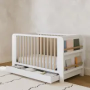 4-In-1 Convertible Crib With Drawer