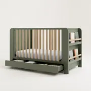 4-In-1 Convertible Crib With Drawer